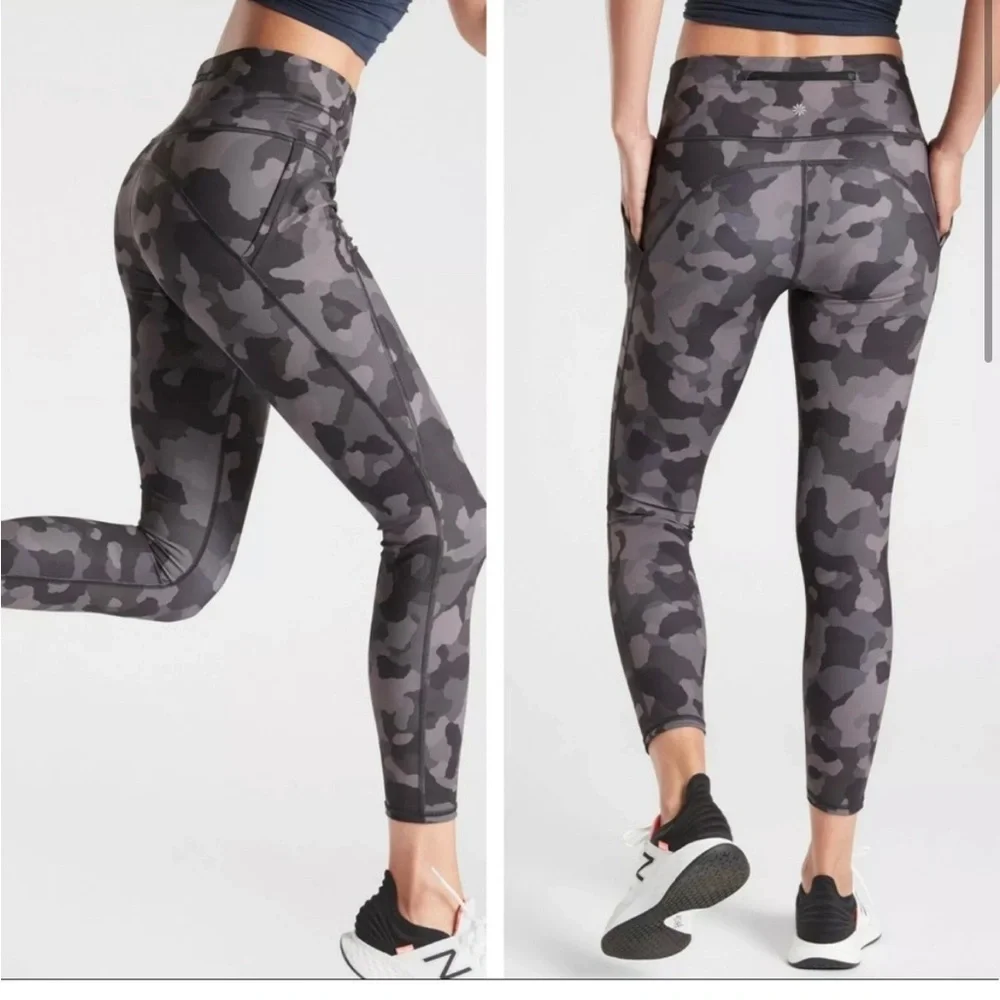 ATHLETA Lightening Camo Print 7/8 Tight